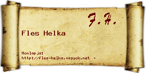 Fles Helka névjegykártya